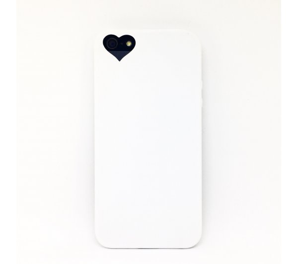 Kryt Little heart iPhone 5/5S/SE - biely